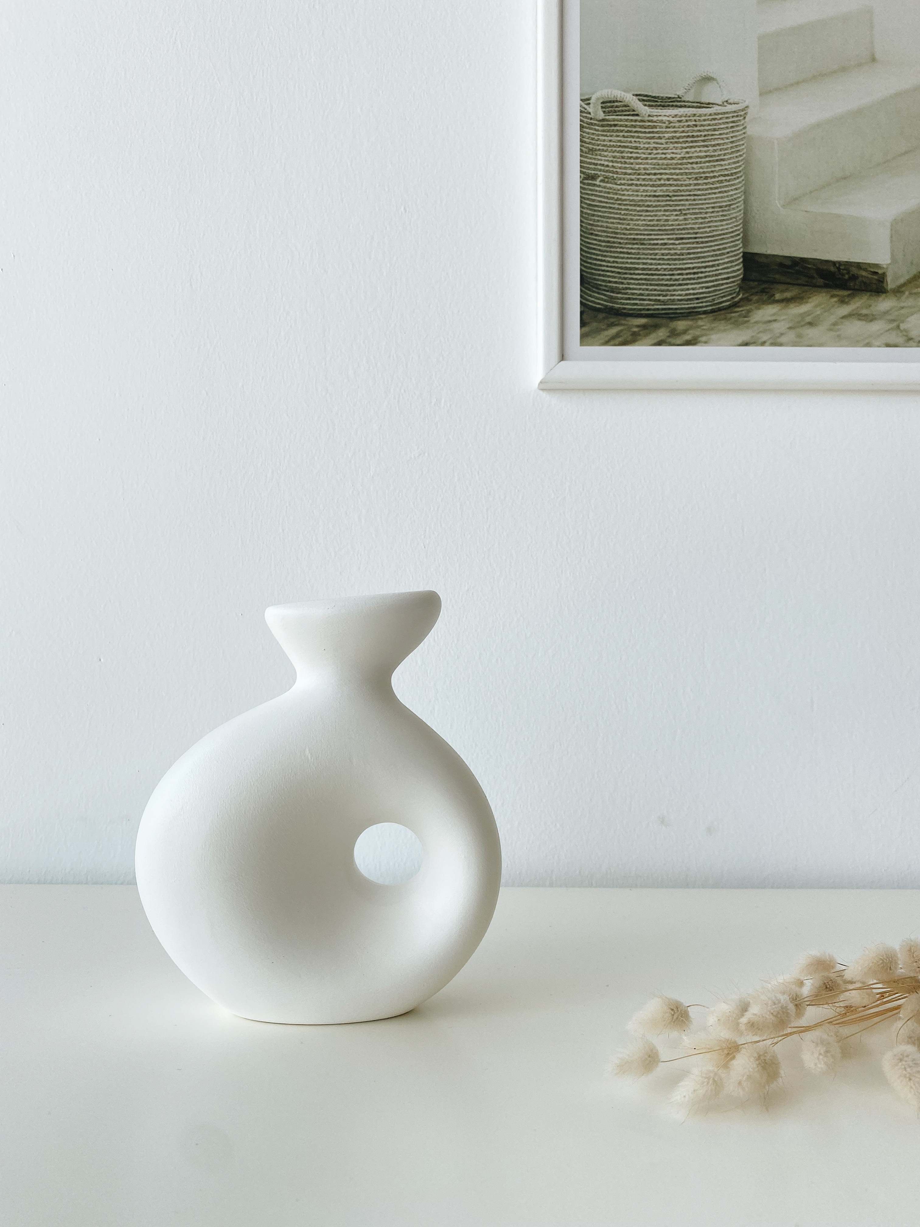 Delta Ceramic Vase White